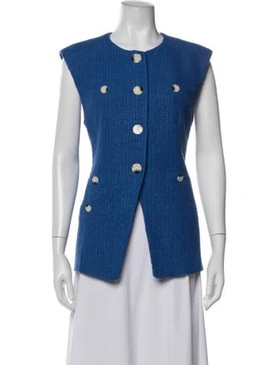 Pre-owned Veronica Beard Vest In Blue