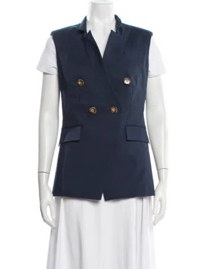 Pre-owned Veronica Beard Vest In Blue