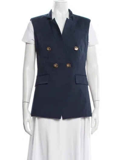Pre-owned Veronica Beard Vest In Blue