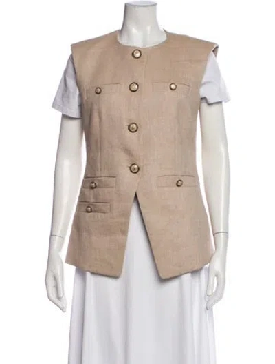 Pre-owned Veronica Beard Vest In Brown