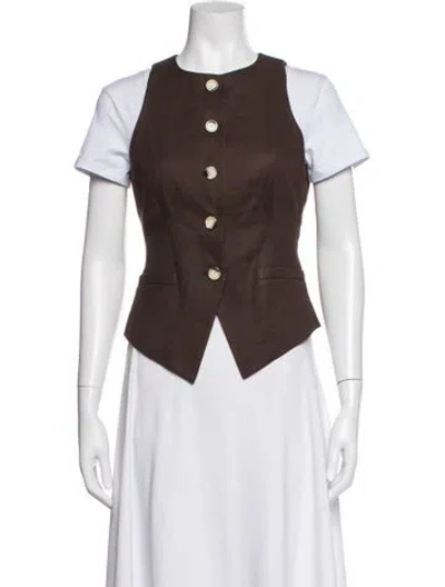Pre-owned Veronica Beard Vest In Brown