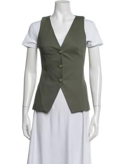Pre-owned Veronica Beard Vest In Green