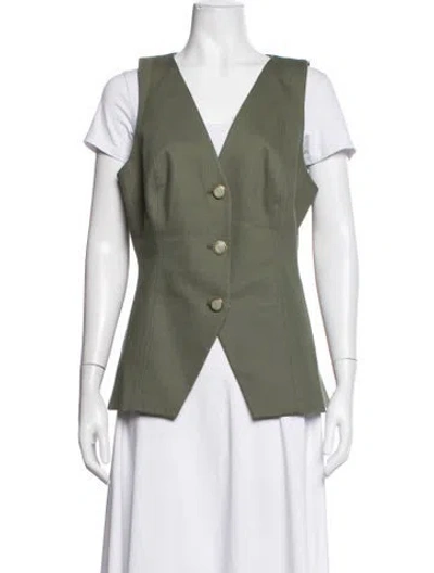 Pre-owned Veronica Beard Vest In Green