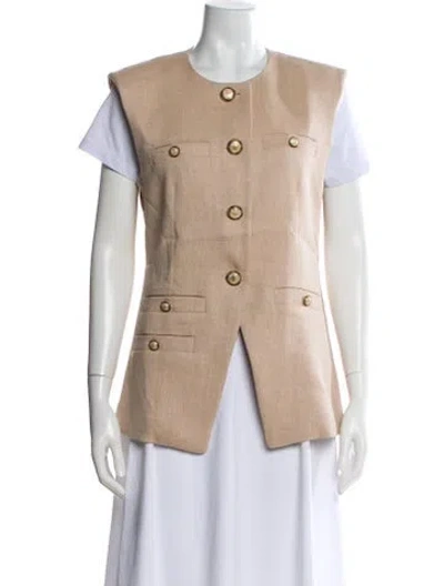 Pre-owned Veronica Beard Vest In Neutral