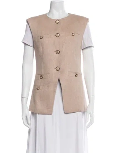 Pre-owned Veronica Beard Vest In Neutrals