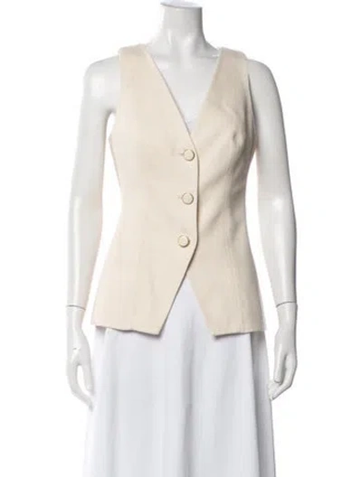 Pre-owned Veronica Beard Vest In Neutrals