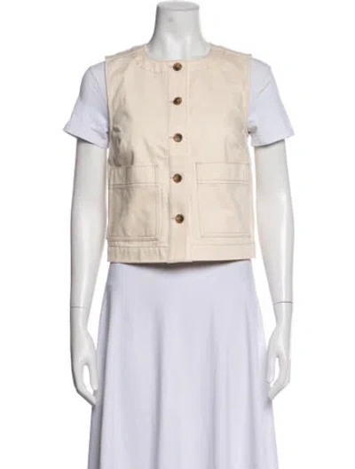 Pre-owned Veronica Beard Vest In Neutrals