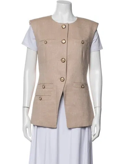Pre-owned Veronica Beard Vest In Neutrals