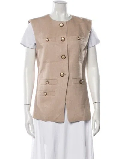 Pre-owned Veronica Beard Vest In Neutrals