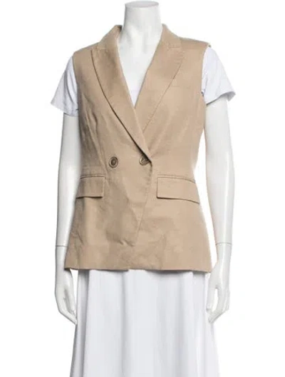 Pre-owned Veronica Beard Vest In Neutrals