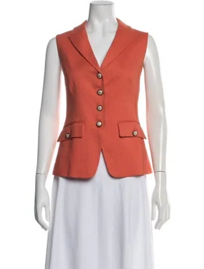 Pre-owned Veronica Beard Vest In Red