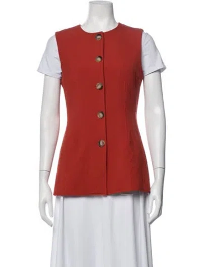 Pre-owned Veronica Beard Vest In Red