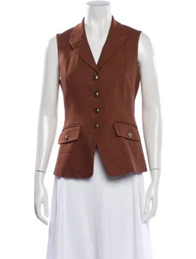 Pre-owned Veronica Beard Vest W/ Tags In Brown/orange