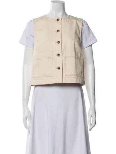 Pre-owned Veronica Beard Vest In White
