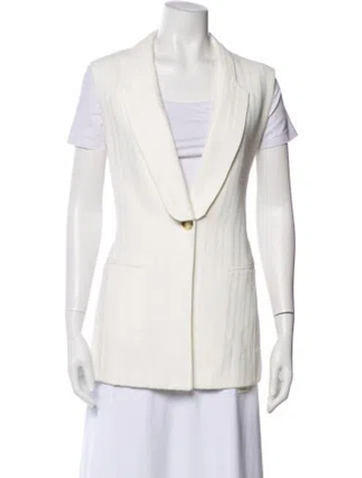 Pre-owned Veronica Beard Vest In White