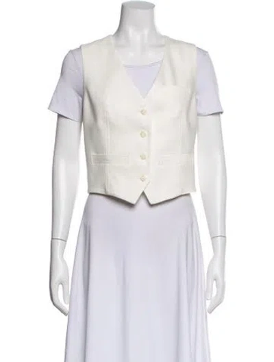 Pre-owned Veronica Beard Vest In White