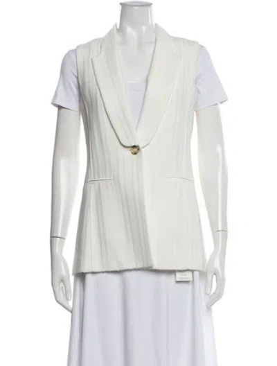Pre-owned Veronica Beard Vest In White