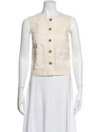 Pre-owned Veronica Beard Vest In White