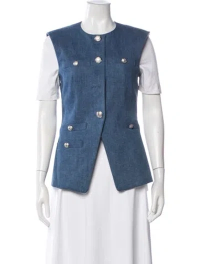 Pre-owned Veronica Beard Vest In White