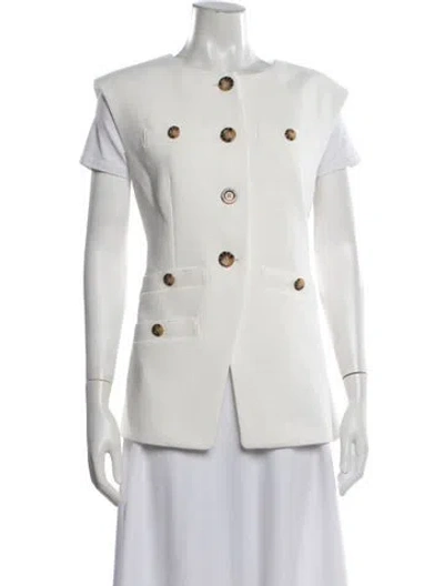 Pre-owned Veronica Beard Vest In White