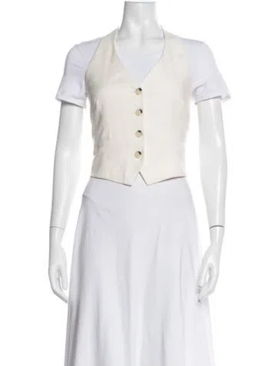 Pre-owned Veronica Beard Vest In White