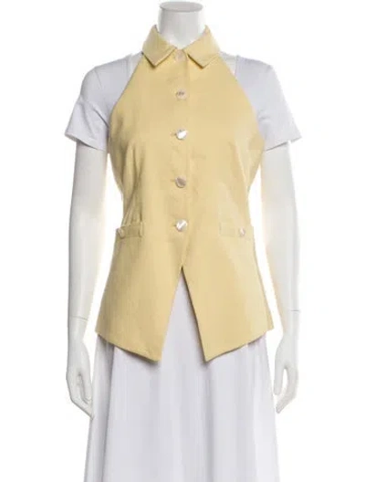 Pre-owned Veronica Beard Vest In Yellow