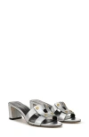 Veronica Beard Via Embossed Slide Sandal In Gray