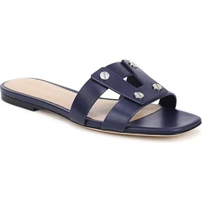 Veronica Beard Via Slide Sandal In Blue