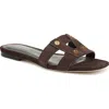 Veronica Beard Via Slide Sandal In Brown