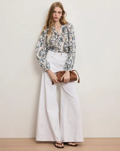 Veronica Beard Vicki Extra-wide-leg Jean In White