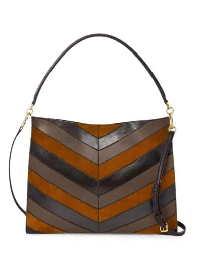 Veronica Beard Vida Chevron Shoulder Bag In Multi