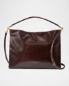 Veronica Beard Vida Slouchy Crinkled Leather Shoulder Bag