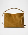 Veronica Beard Vida Slouchy Suede Shoulder Bag In Brown