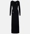 Veronica Beard Viela Gathered Jersey Maxi Dress In Black