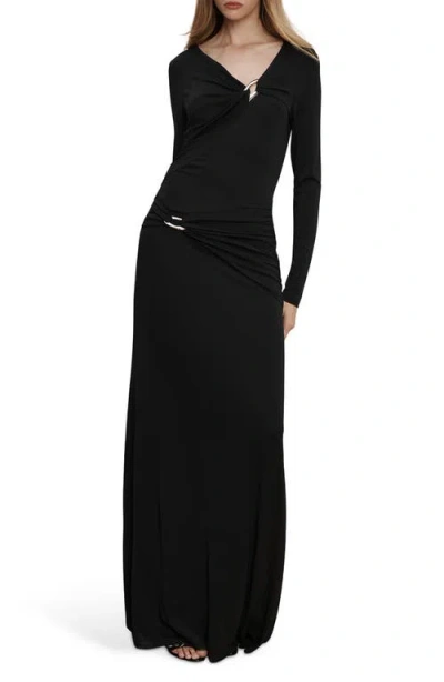 VERONICA BEARD VERONICA BEARD VIELA HARDWARE DETAIL LONG SLEEVE MAXI DRESS