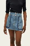 Veronica Beard Vilma Mini Skirt In Sun Burst In Blue