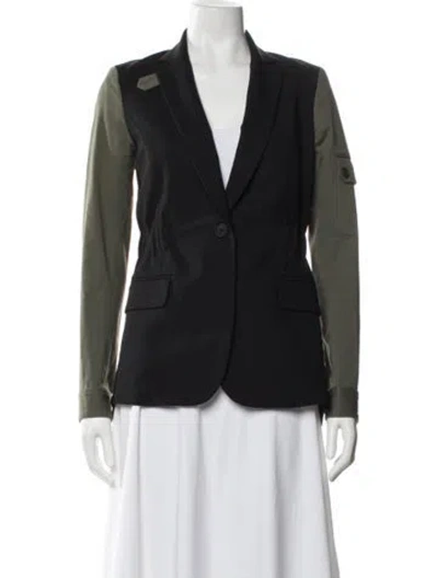 Pre-owned Veronica Beard Virgin Wool Blazer In Black