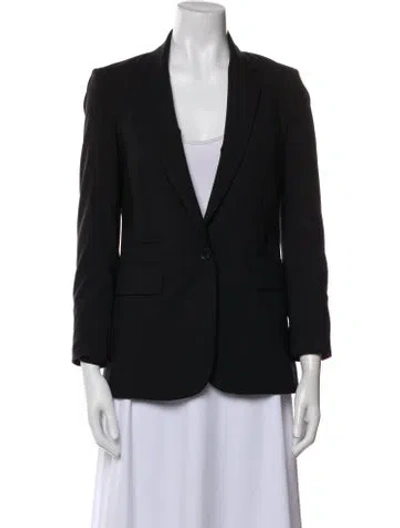 Pre-owned Veronica Beard Virgin Wool Blazer In Black