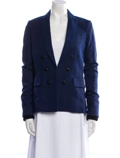 Pre-owned Veronica Beard Virgin Wool Blazer In Black