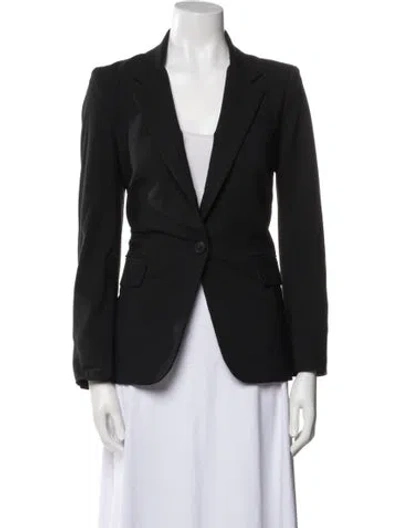 Pre-owned Veronica Beard Virgin Wool Blazer In Black