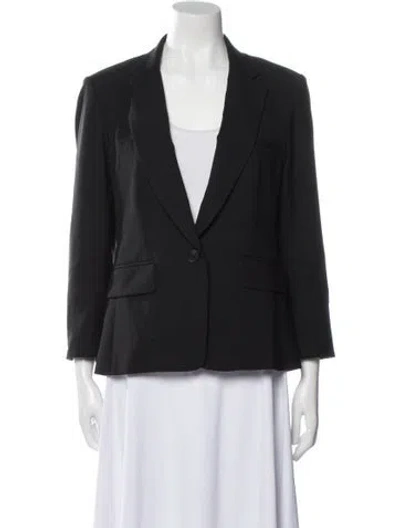 Pre-owned Veronica Beard Virgin Wool Blazer In Black