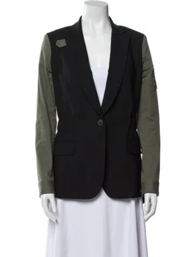 Pre-owned Veronica Beard Virgin Wool Blazer In Black