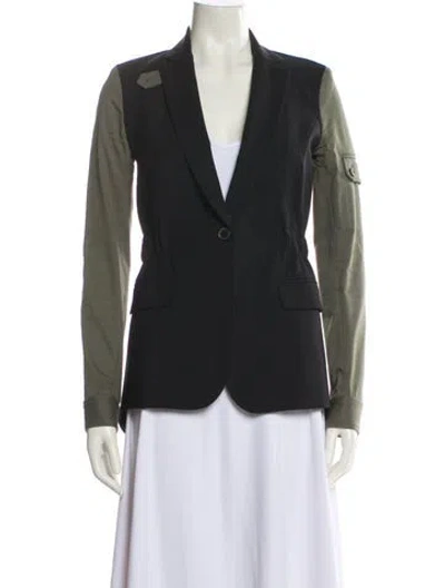 Pre-owned Veronica Beard Virgin Wool Blazer In Black