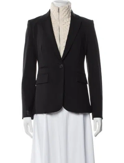 Pre-owned Veronica Beard Virgin Wool Blazer In Black