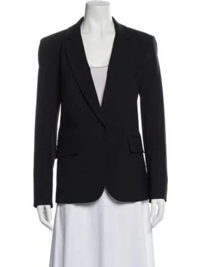Pre-owned Veronica Beard Virgin Wool Blazer In Black