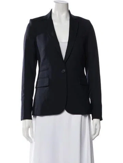 Pre-owned Veronica Beard Virgin Wool Blazer In Black