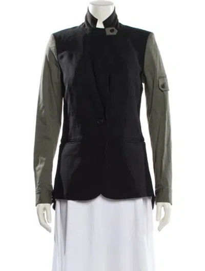 Pre-owned Veronica Beard Virgin Wool Blazer In Black