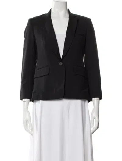 Pre-owned Veronica Beard Virgin Wool Blazer In Black