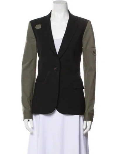 Pre-owned Veronica Beard Virgin Wool Blazer In Black