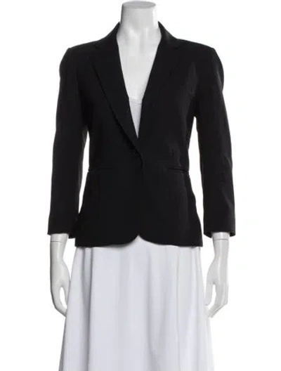 Pre-owned Veronica Beard Virgin Wool Blazer In Black